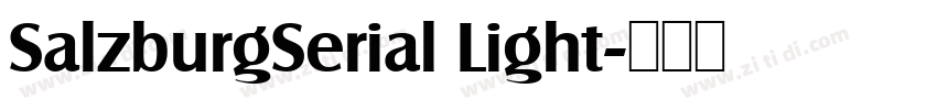 SalzburgSerial Light字体转换